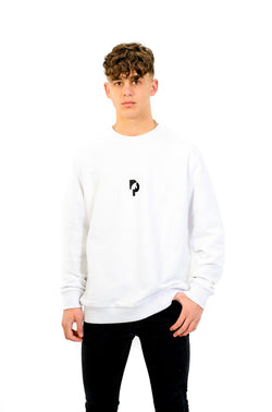 OVERSIZE GRAPHIC SWEATSHIRT - WHITE