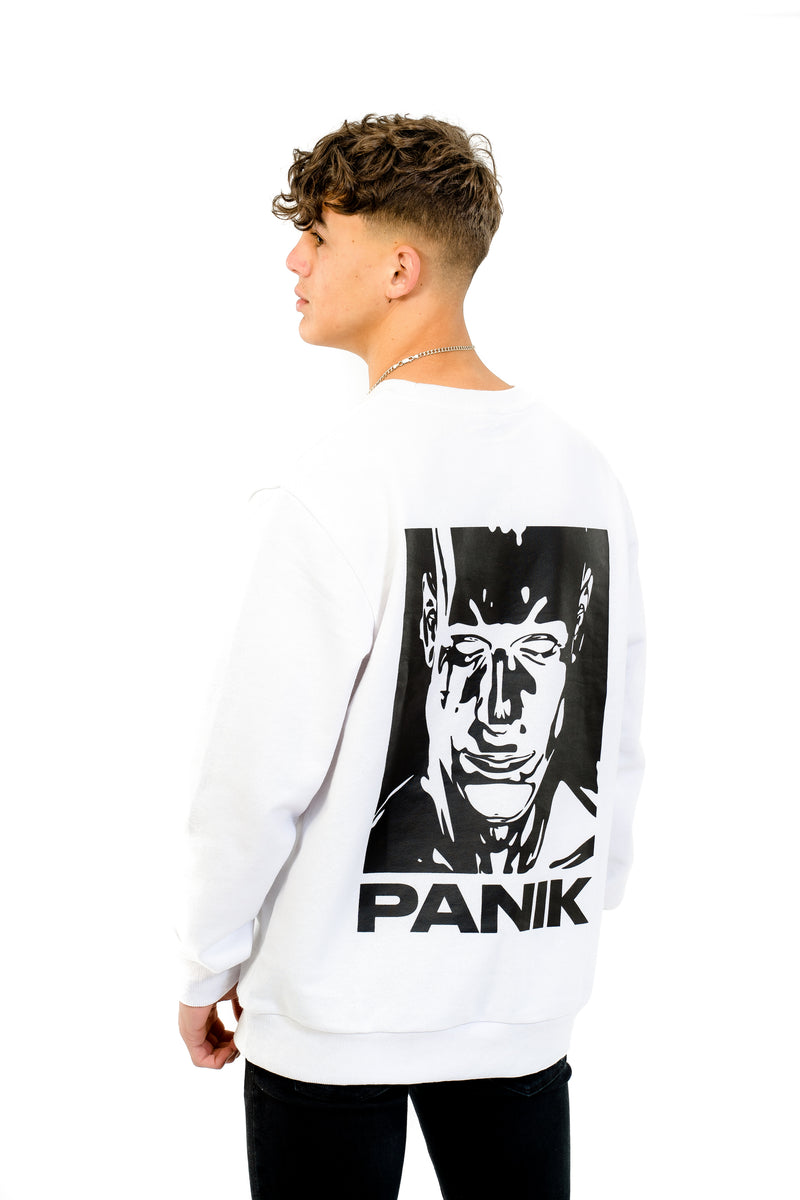 OVERSIZE GRAPHIC SWEATSHIRT - WHITE